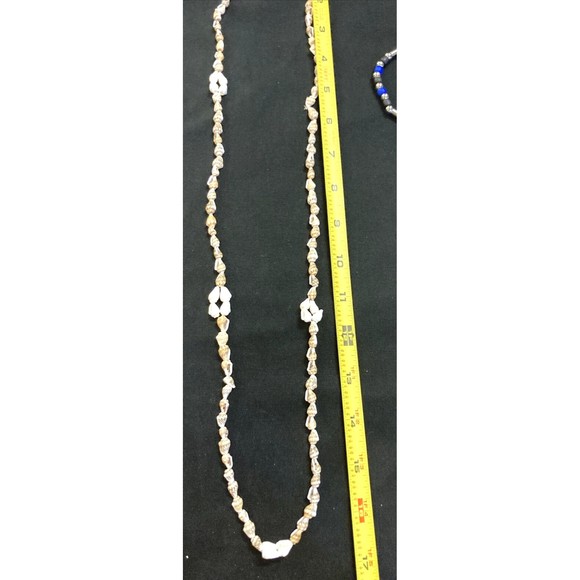 3 beaded necklaces young adult surfer beach arrowhead black metal blue brown - Picture 4 of 9